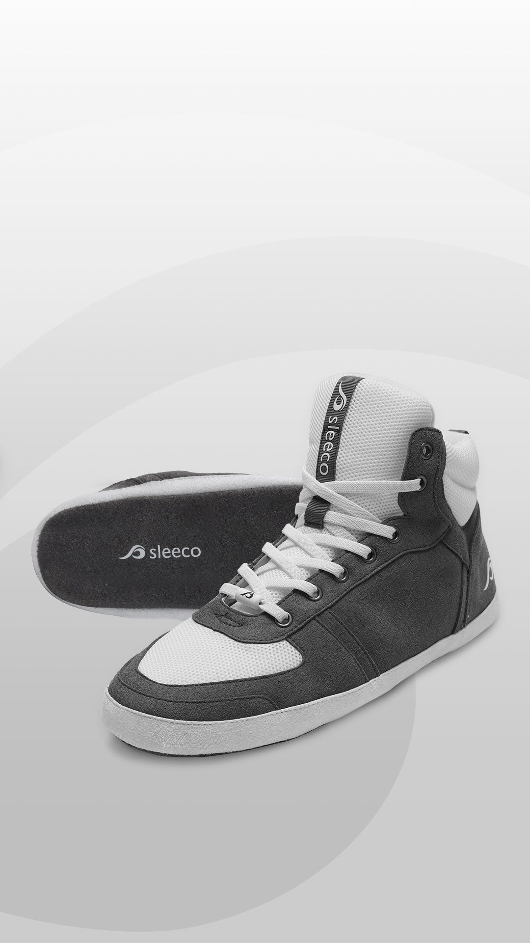 sleeco Indoor-Sneaker Puschen grau 