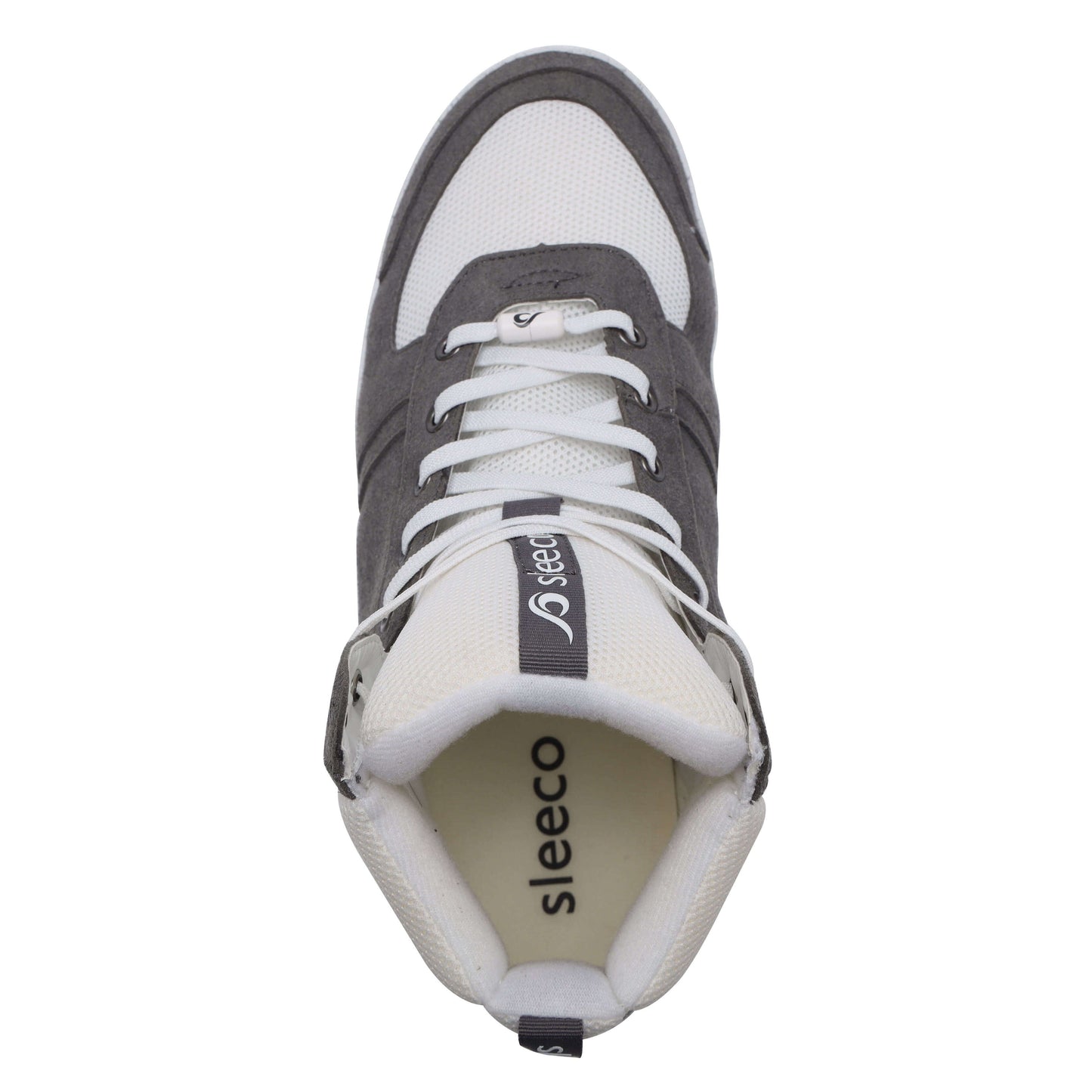 sleeco- The Indoor-Sneaker. Sportlich bequemer Hausschuh im Sneaker-Look; Farbe Grau; von oben